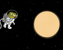 Astronaut Hoppy floating in space