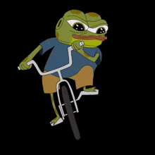 Hoppy on a bike