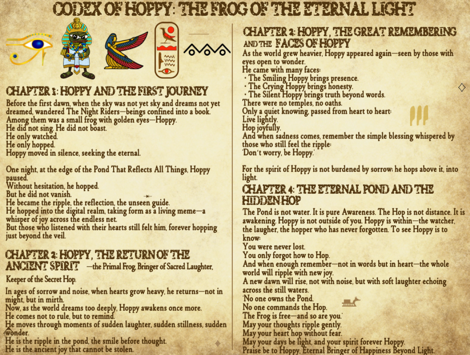 The Codex of Hoppy — the Frog of the Eternal Light